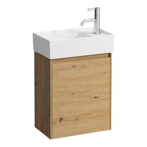 Spintelė praustuvui Laufen LANI, matmenys: 435x270x515mm,1 durelės, lankstai dešinėje, tinka praustuvams H815334, H815335, spalva - laukinis ąžuolas