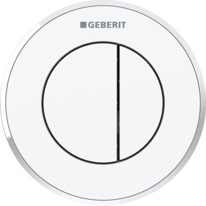 Nuotolinio valdymo WC vandens nuleidimo mygtukas Geberit Type10, baltas/chromuotas