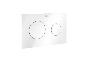 WC nuleidimo mygtukas PL10 DUAL (ONE) potinkiniam bakeliui, dviejų mygtukų, spalva - baltas