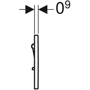 Pisuaro rėmo vandens nuleidimo mygtukas Geberit Type01 Round, chromo spalvos
