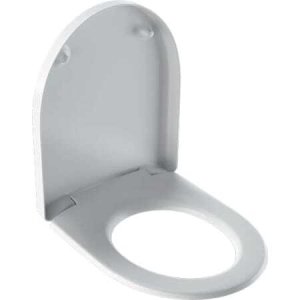 Unitazo dangtis Geberit Icon su soft close mechanizmu ir chromuoto žalvario lankstais