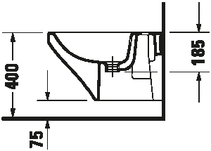 Pakabinama bidė Duravit Durastyle 370x540 mm