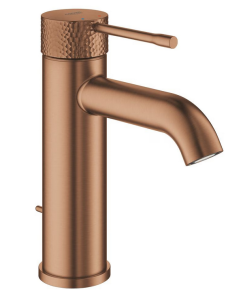 Praustuvo maišytuvas GROHE Essence crafted S dydis, su dugno vožtuvu, matinė rausvo aukso spalva (Brushed Warm Sunset)