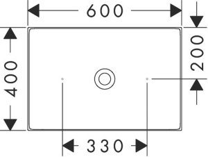 Praustuvas AXOR Suite, 600x400x81 mm, šlifuoto nikelio spalvos