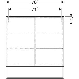 Veidrodinė spintelė Geberit Selnova Square 80 cm. Karijos medienos spalvos