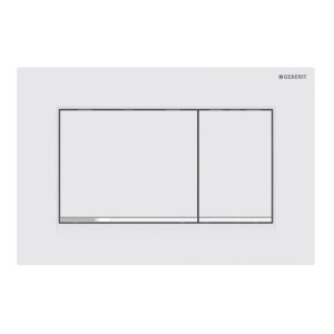 Vandens nuleidimo mygtukas Geberit Sigma20 Square, baltas matinis/chromas