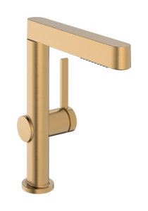 Praustuvo maišytuvas HANSGROHE Finoris 230, su ištraukiamu dušeliu, 2 srovės režimai, su "push-open" dugno vožtuvu, spalva - šlifuotos bronzos (brushed bronze)