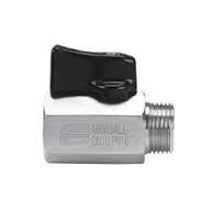 Žalvarinis chromuotas (blizgus) EFFEBI rutulinis mini ventilis Dn1/2" v/i