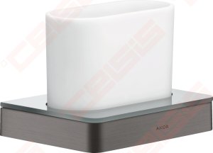 Dantų šepetėlių laikiklis AXOR Universal Softsquare, šlifuoto juodo chromo spalva (Brushed Black Chrome)