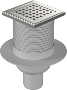 Trapas d50 Hydro nerūdijančio plieno rėmelis, Gate grotelės, vertikalus 10x10cm