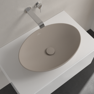 Praustuvas VILLEROY&BOCH Loop&Friends 560x380mm montuojamas ant stalviršio, migdolo spalva (almond), Ceramic Plus danga