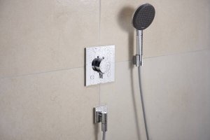 Dekoratyvinė dalis potinkiniam termostatiniam maišytuvui HANSGROHE Ecostat Comfort E, 2 funkcijos, spalva - chromo