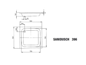 Dušo padėklas Sanidusch 396 90x90