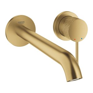 Praustuvo maišytuvas iš sienos GROHE Essence Crafted, 230mm ilgio, matinės aukso spalvos (Brushed Crafted Cool Sunrise)