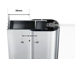 Praplėtimo profilis Ravak CNPS, skirtas Chrome serijos dušo kabinoms ir durims, chromo spalvos