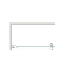 Dušo sienelė Brasta Glass LAURA 866-875x2000 skaidrus stiklas