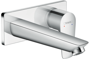 Praustuvo maišytuvas HANSGROHE Talis E 165, iš sienos, su neužsidarančiu dugno vožtuvu, spalva - chromo (chrome)