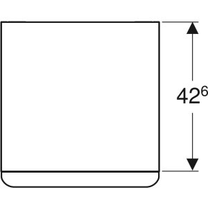 spintelė žema Smyle Square 450x470, balta blizgi