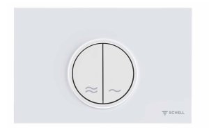 WC nuleidimo mygtukas Schell MONTUS CIRCUM, Dual flush, spalva - balta