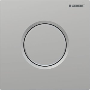 Pisuaro rėmo vandens nuleidimo mygtukas Geberit Type01 Round, pneumatinis,  matinis chromas, lengvai valomu paviršiumi