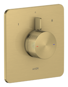 Dekoratyvinė dalis AXOR Citterio C potinkiniam maišytuvui, 2 funkcijų, šlifuoto žalvario spalvos (Brushed Brass)