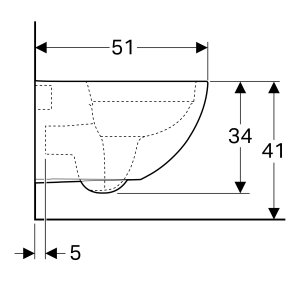 Pakabinamas unitazas Geberit Acanto, Rimfree