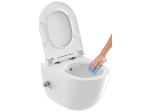 Pakabinamas unitazas Ravak Uni Chrome RimOff su bidė funkcija