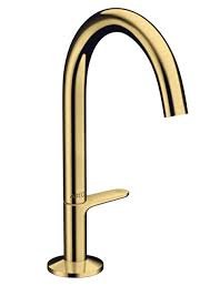 Praustuvo maišytuvas AXOR One Select 170 su paspaudžiamu (push-open) dugno vožtuvu, poliruoto aukso spalvos (Polished Gold Optic)