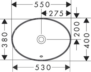 Praustuvas Hansgrohe Xuniva D, 550x400x45 mm, su SmartClean danga