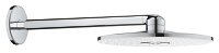 Dušo galva GROHE Rainshower SmartActive 310 su 430 mm alkūne iš sienos, 2 srovės, balta