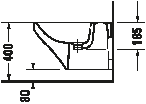 Pakabinama bidė Duravit Durastyle 370x540 mm