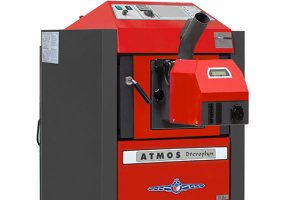 Katilas Atmos DC 32SG; 7-25/35kW (tinka kūrenti malkomis arba medienos granulėmis)