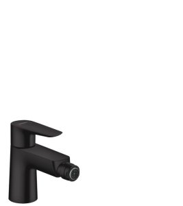 Bidė maišytuvas HANSGROHE Talis E su dugno vožtuvu, spalva - juoda matinė (matt black)