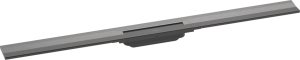 Raindrain Flex grotelės 100cm, pjaustomas, montavimui prie sienos, brushed black chrome