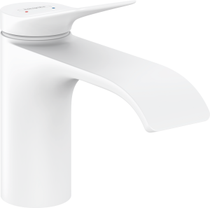 Praustuvo maišytuvas HANSGROHE Vivenis 80 su dugno vožtuvu, spalva - balta matinė (matt white)