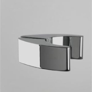 Vieno elemento varstomos dušo durys ROTH ELEGANT LINE GDNL1/100, skirtos montuoti į nišą, su brillant spalvos profiliu ir skaidriu stiklu (kairė)