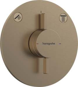 Dekoratyvinė dalis potinkiniam dušo maišytuvui HANSGROHE DuoTurn S, 1 funkcijos, spalva - šlifuotos bronzos (brushed bronze)
