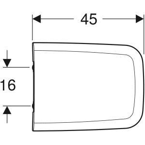 Dangtis WC Geberit iCon Square, softclose