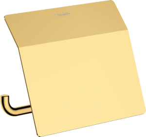 Tualetinio popieriaus laikiklis Hansgrohe AddStoris su dangteliu, poliruoto aukso spalva (Polished Gold Optic)