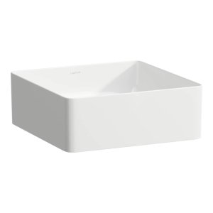 Praustuvas-dubuo Laufen LIVING 360x360x130 mm, šlifuota apačia, be perlajos, be angos maišytuvui, spalva - balta matinė