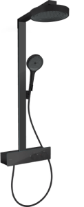 Termostatinė dušo sistema HANSGROHE Rainfinity 250, 1 srovės, EcoSmart, spalva - juoda matinė (matt black)