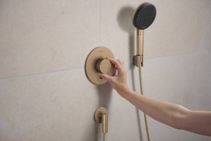 Dekoratyvinė dalis potinkiniam termostatiniam maišytuvui HANSGROHE Ecostat Comfort S, 1 funkcijos, spalva - šlifuotos bronzos