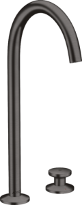 Praustuvo maišytuvas AXOR One Select 260, 2 dalių, su paspaudžiamu (push-open) dugno vožtuvu, šlifuoto juodo chromo spalvos (Brushed Black Chrome)