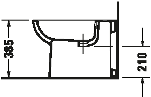 Pastatoma bidė Duravit D-code 360x560 mm