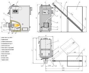 Katilas Kalvis K2-12 NDG 5-12kW (tinka kūrenti medienos granulėmis arba malkomis)