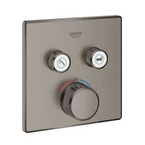 Dekoratyvinė dalis potinkinio dušo/vonios maišytuvo Grohe SmartControl 2 funkcijų matinė grafito spalva (Brushed hard graphite)