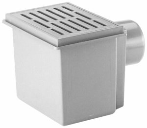 Trapas vidaus patalpoms DN110 horizontalus su smėliagaude, polipropileno grotelėmis 170x240mm / 155x225