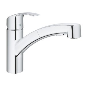 Plautuvės maišytuvas GROHE Eurosmart su ištraukiama žarna, chromo spalvos 