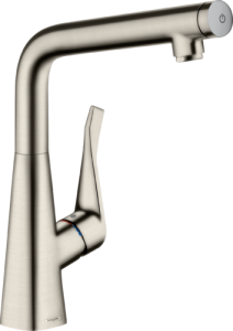 Plautuvės maišytuvas Hansgrohe Metris Select nerūdijančio plieno
