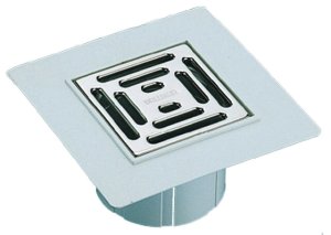 Uždedamas elementas su grotelėmis ir PVC rėmu 206x206mm/138x138mm